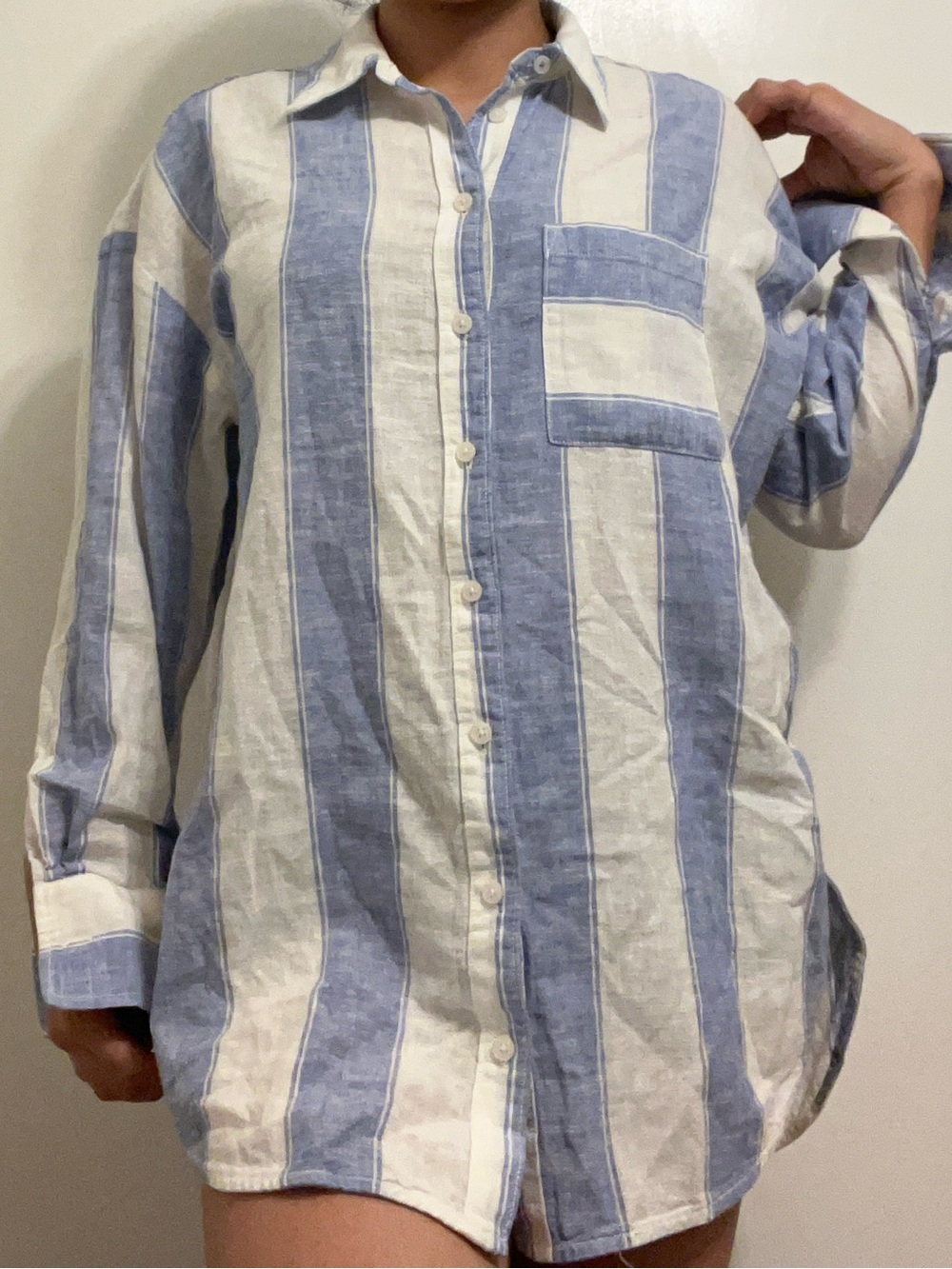 S26 Maeve Bennet Cotton and Linen Buttondown Shirt